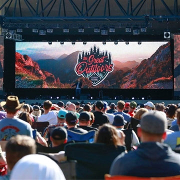 Live crowd performance stage profile of the Great Outdoors Comedy Festival asset